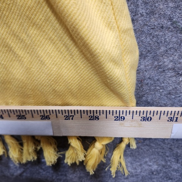 Room 34 Kaftan‎ Shift Dress XL Women Yellow Tassel Organic Cotton Beach Resort - Picture 9 of 12